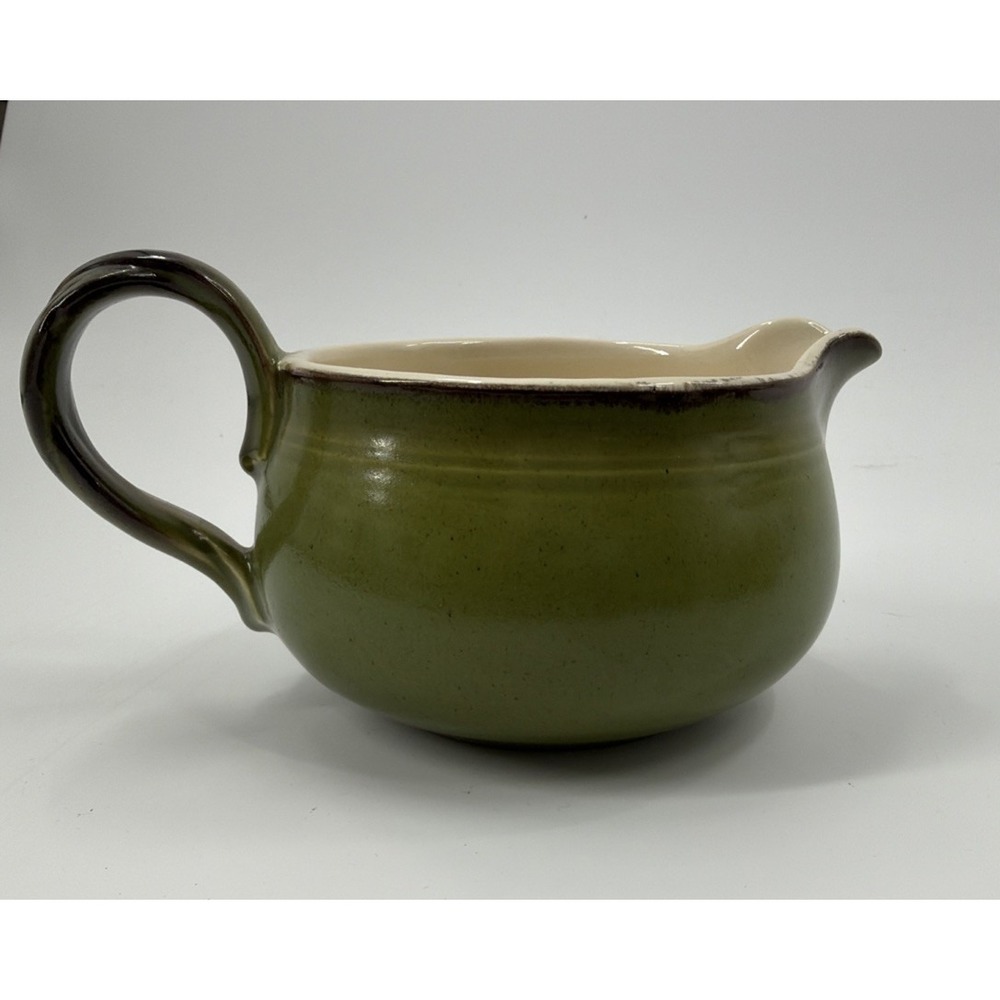 Vtg Metlox Poppy Trail Sculptured Strawberry Green Open Sauce Boat